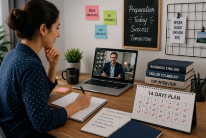Como se preparar para entrevista em inglês em 14 dias