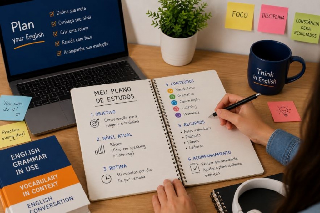 Como montar um plano de estudos de inglês personalizado