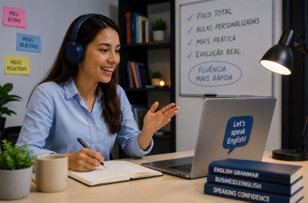 Inglês individual: por que esse formato acelera a fluência