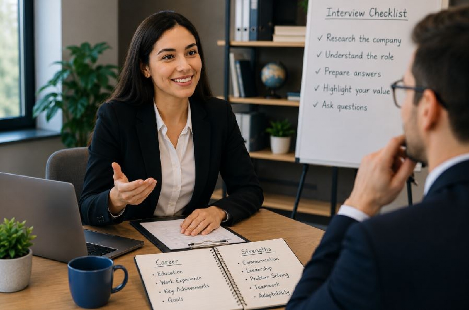 Roteiro para entrevistas em inglês: carreira e pontos fortes