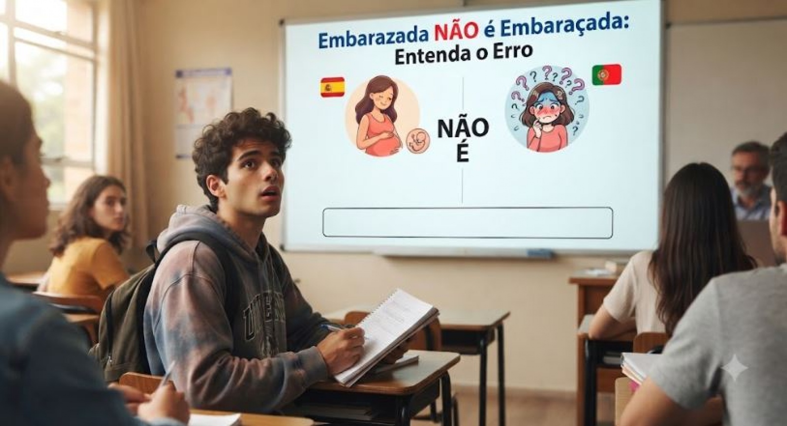 Embarazada não é embaraçada: entenda o erro